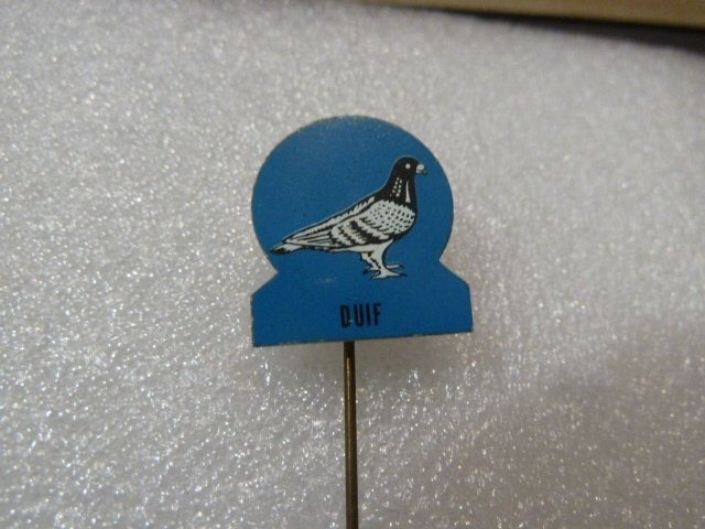 Vintage Duif Speldje - Uniek Verzamelobject, Ophalen of Verzenden, Gebruikt, Dier of Natuur, Speldje of Pin
