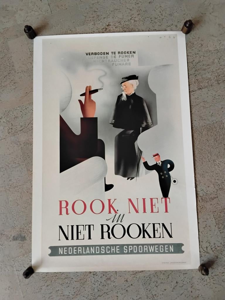 NS  Nostalgische posters stationsreclame, Verzenden, Zo goed als nieuw, Trein, Overige typen