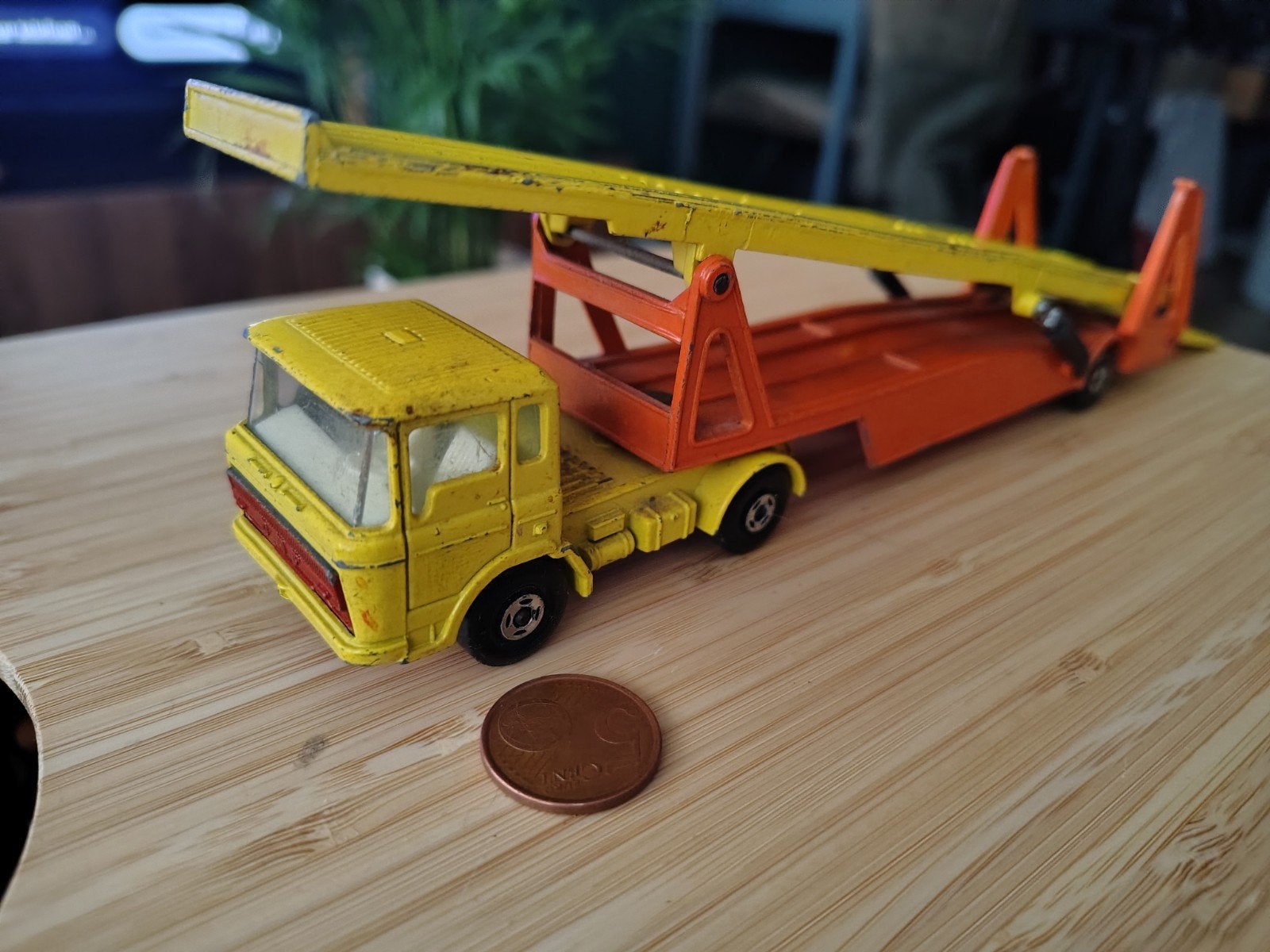 Vintage Matchbox Super Kings K-11 DAF Car Transporter Lesney, Ophalen of Verzenden, Gebruikt, Bus of Vrachtwagen, Matchbox