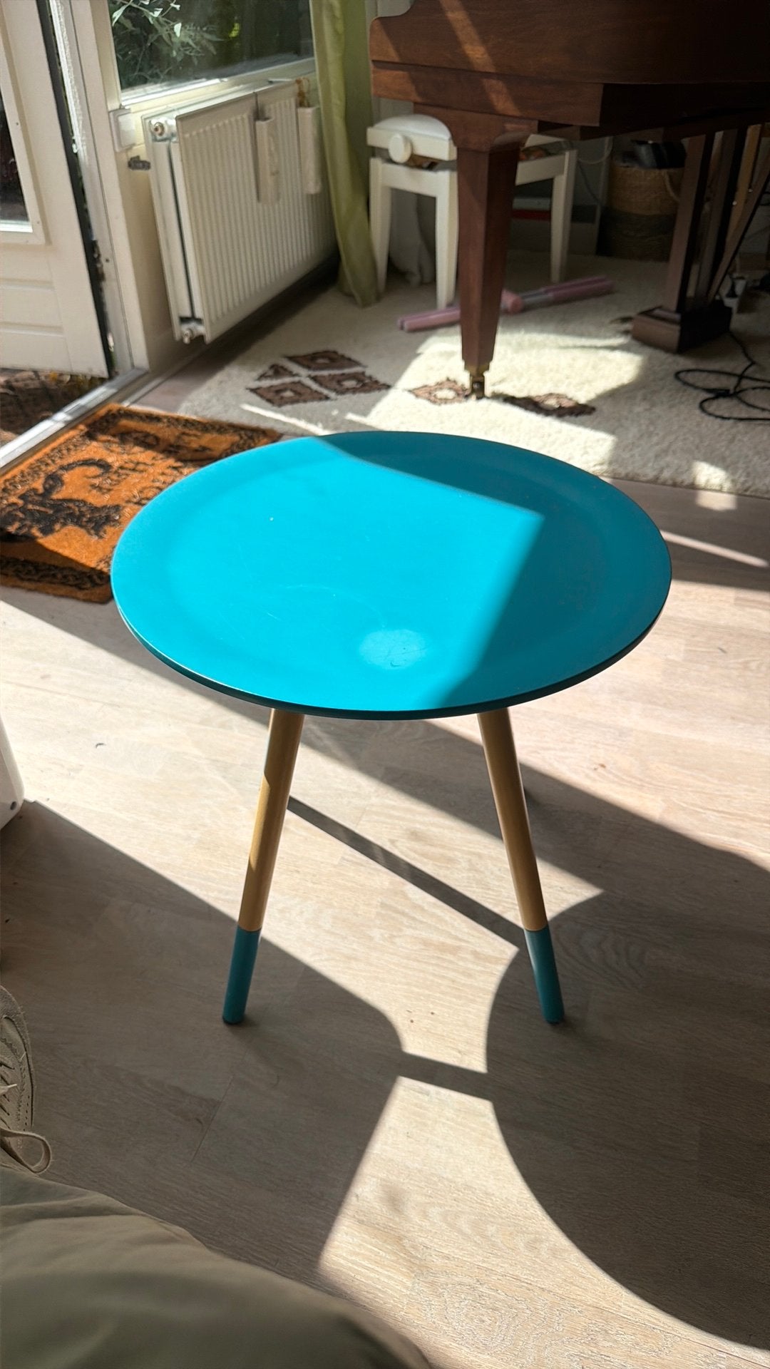 Salon tafeltje, Gebruikt, Rond, Hout, Ophalen