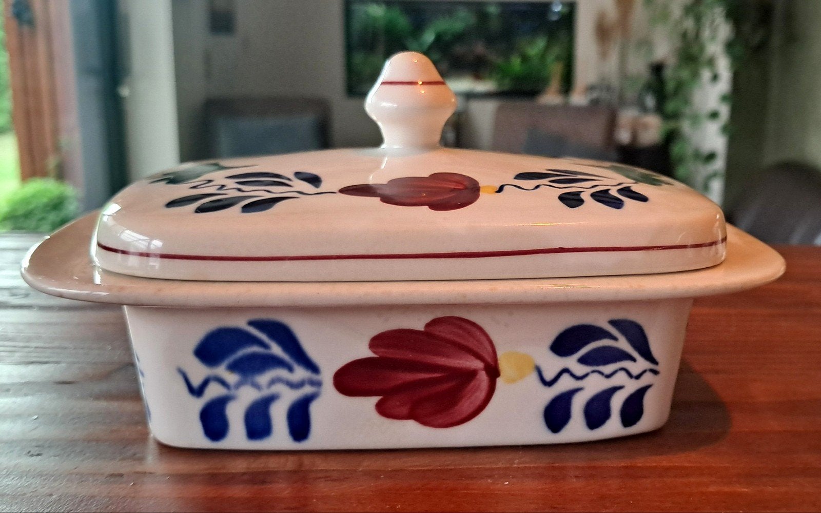 Originele Royal Boch Boerenbont Botervloot met Deksel, Ophalen