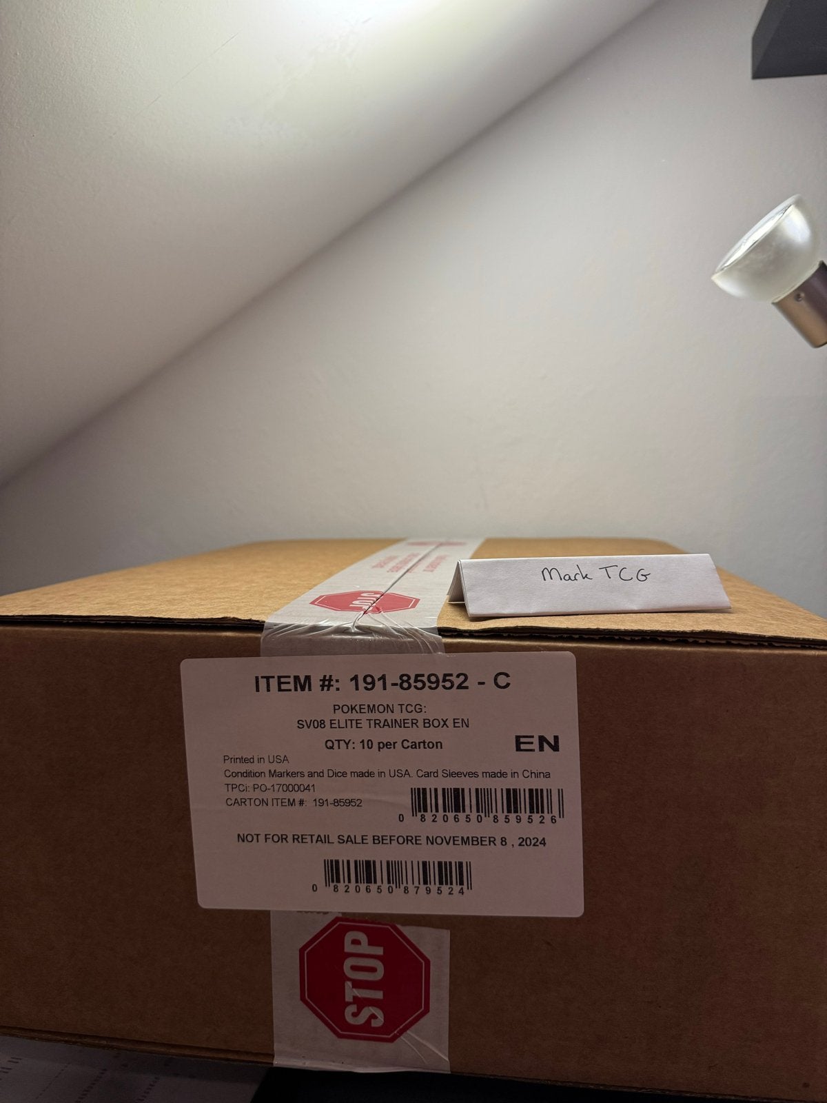 surging sparks SV08 Elite Trainer Box case Sealed Carton, Ophalen of Verzenden, Nieuw, Boosterbox