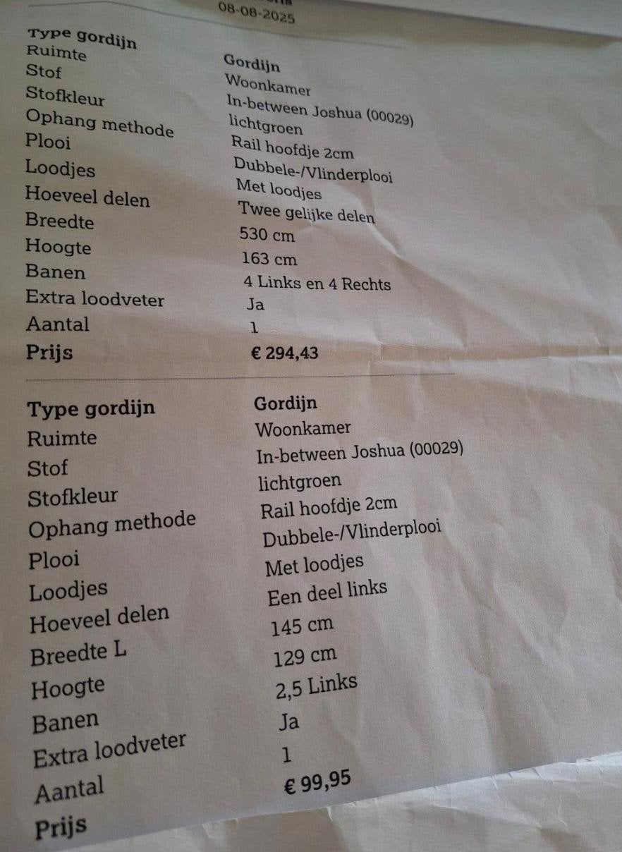 zo goed als nieuwe gordijnen, Ophalen of Verzenden, Zo goed als nieuw, Inbetween gordijn, Groen