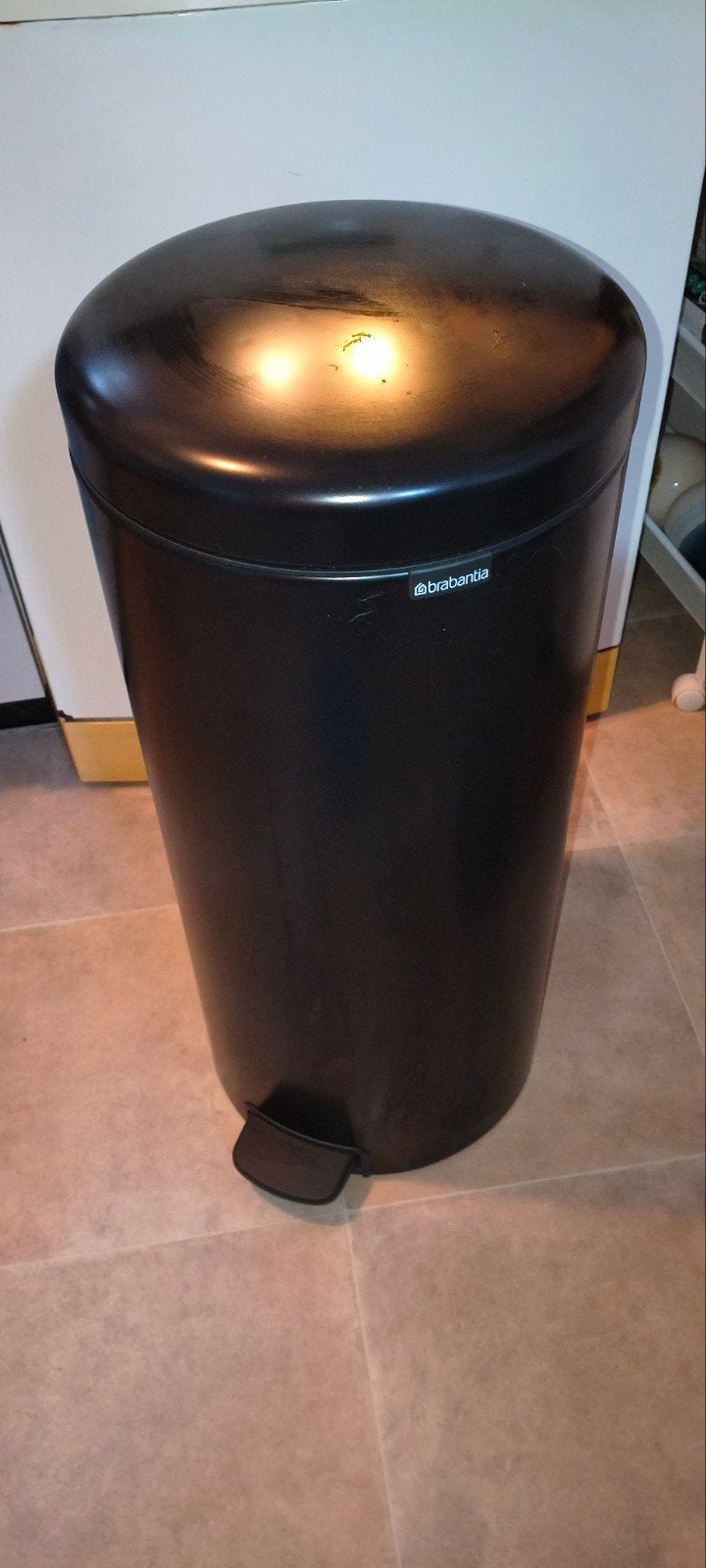 Brabantia prullenbak 30 liter, 20 tot 30 liter, Ophalen, Rvs, Met pedaal
