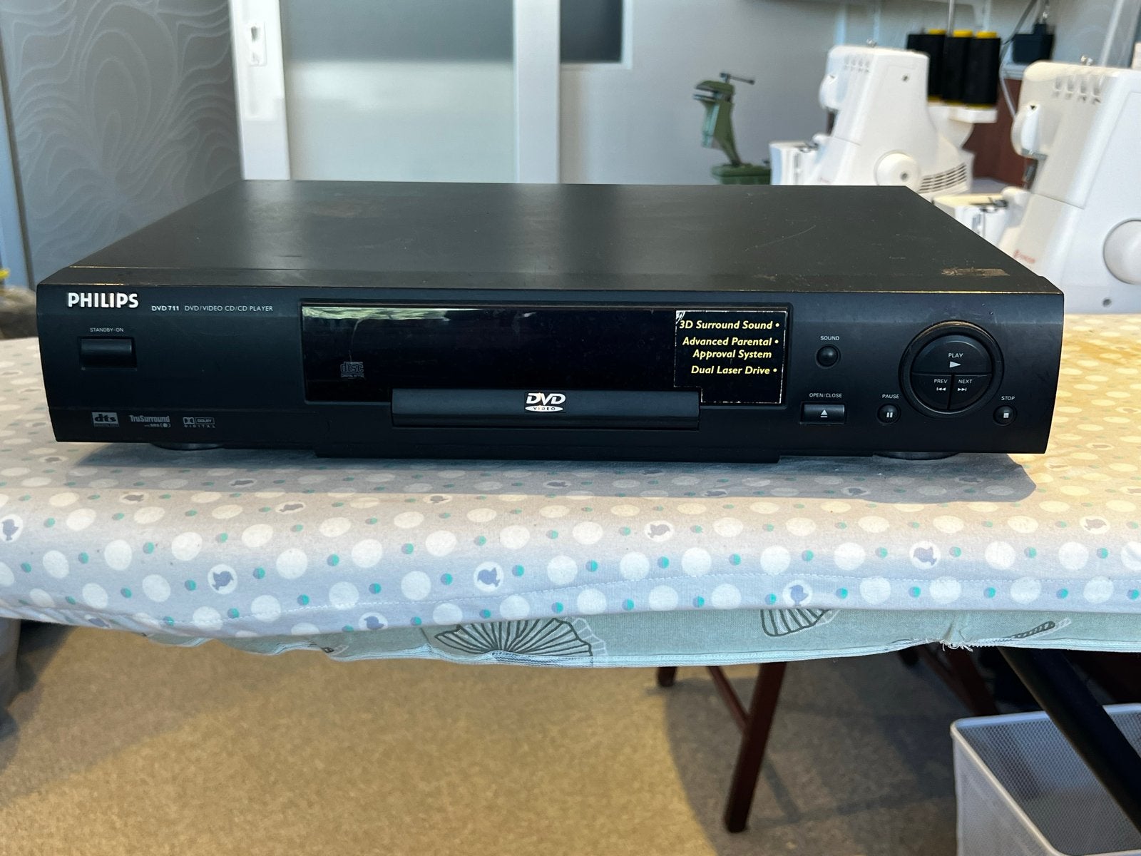 Philips DVD711 DVD/Video CD/CD Speler - Goede Staat, Ophalen of Verzenden, Gebruikt, Dvd-speler, Philips