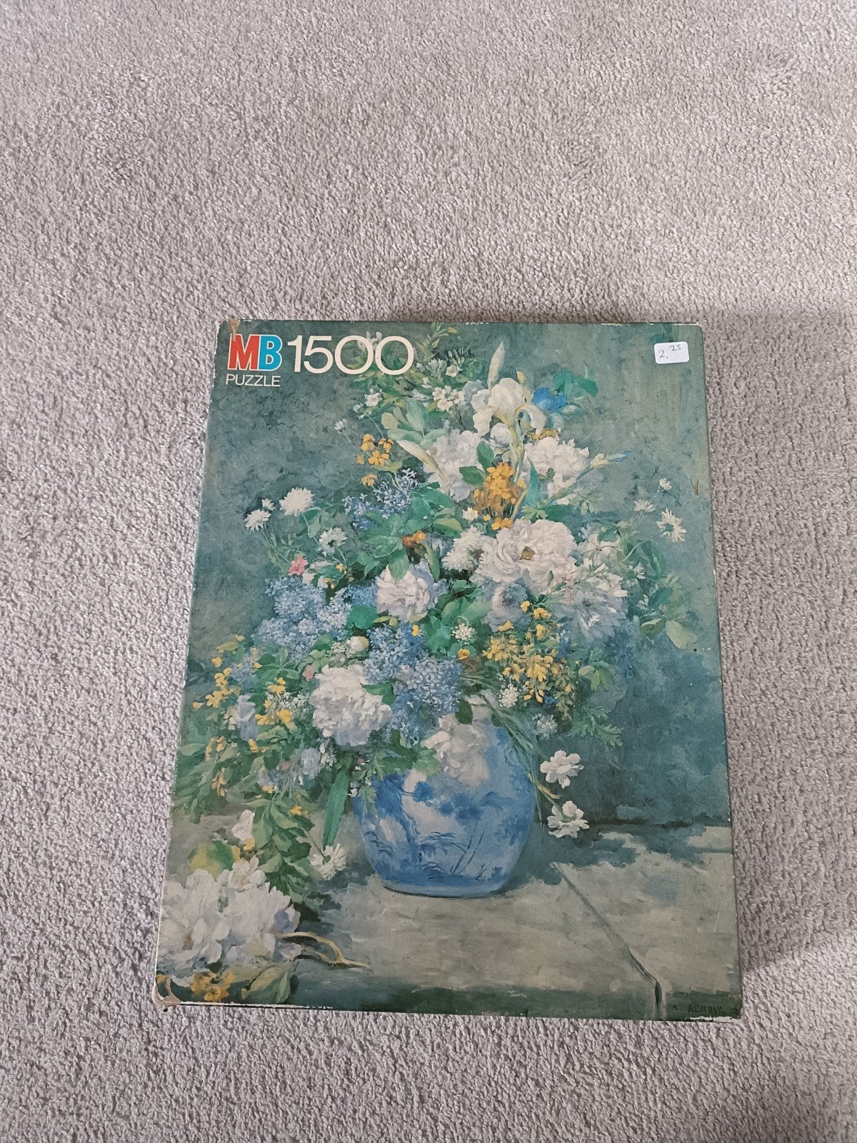 MB 1500 Stukjes Legpuzzel Bloemenvaas, Ophalen, 500 t/m 1500 stukjes, Gebruikt, Legpuzzel