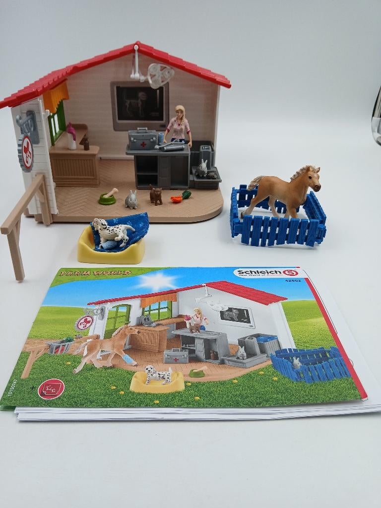 Schleich Farm World 42502 –Dierenartspraktijk met Huisdieren, Ophalen of Verzenden, Gebruikt