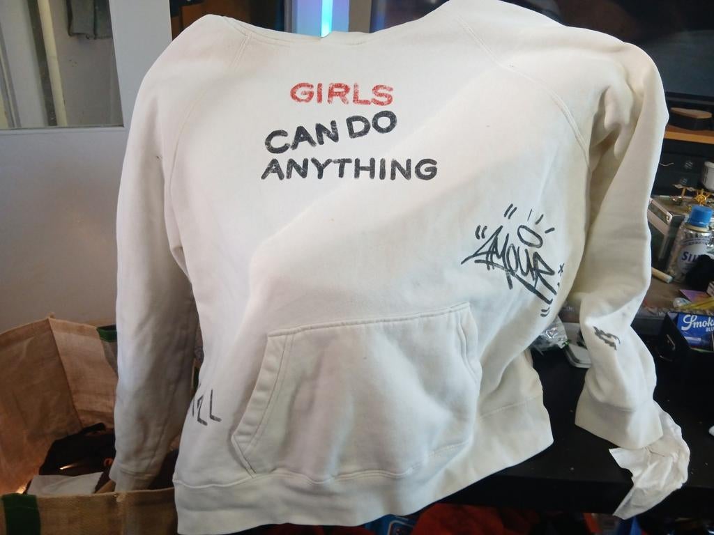 Zadig & Voltaire trui "Girls Can Do Anything", Maat 38/40 (M), Zadig & Voltaire, Wit, Ophalen of Verzenden