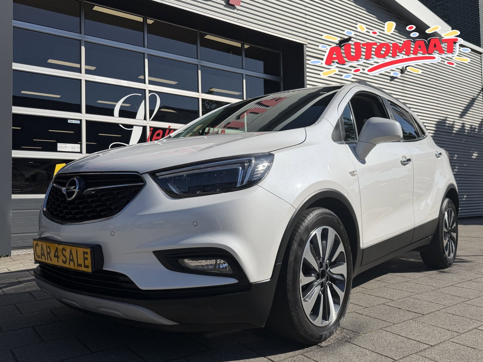Opel Mokka X 1.4 Turbo Innovation - Automaat I Navigatie I A, Auto's, Opel, Gebruikt, Leder en Stof, Wit, SUV of Terreinwagen