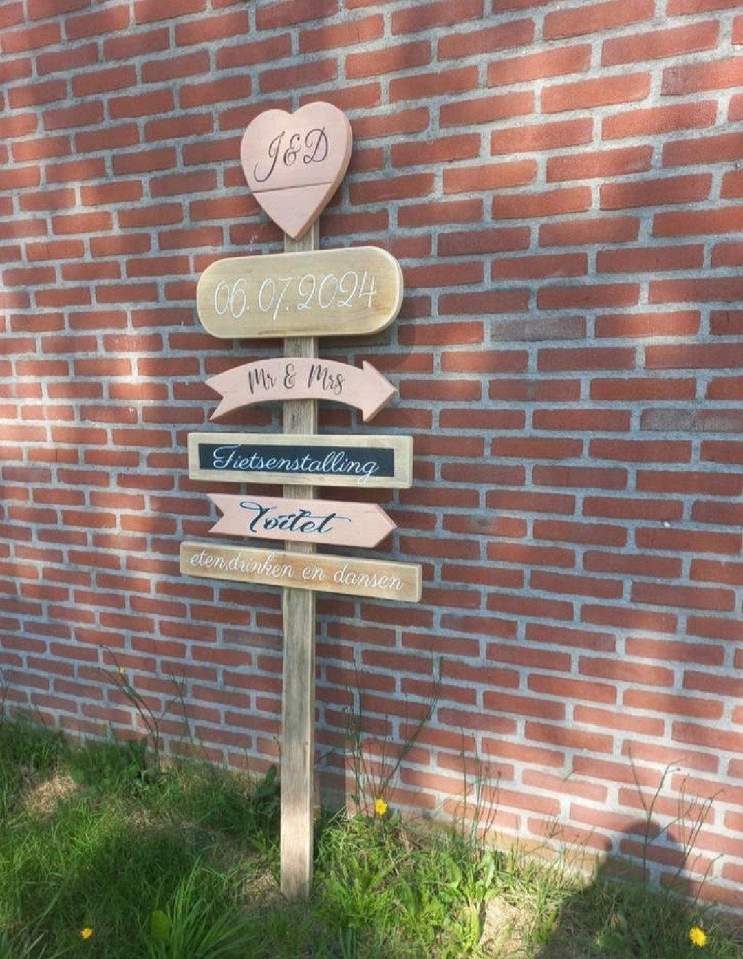 Wegwijzers prachtige aankleding steigerhout sloophout, Ophalen of Verzenden, Nieuw