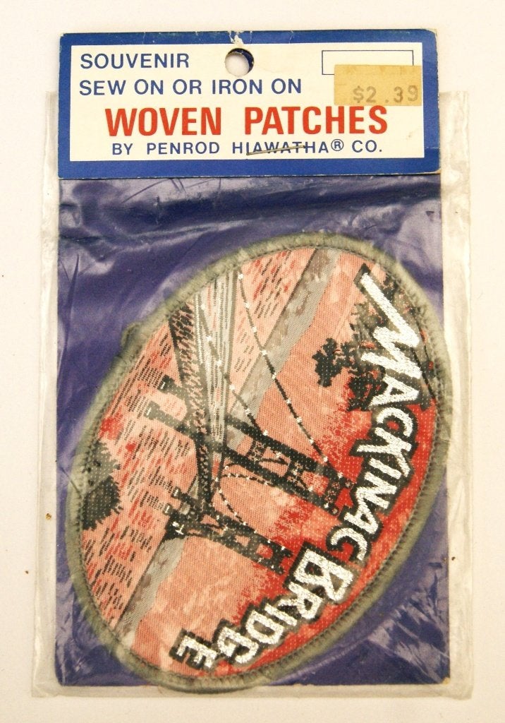 US jaren 70 patch / Embleem OVP Mackinac Bridge, Ophalen of Verzenden, Overige soorten, Amerika, Embleem of Badge