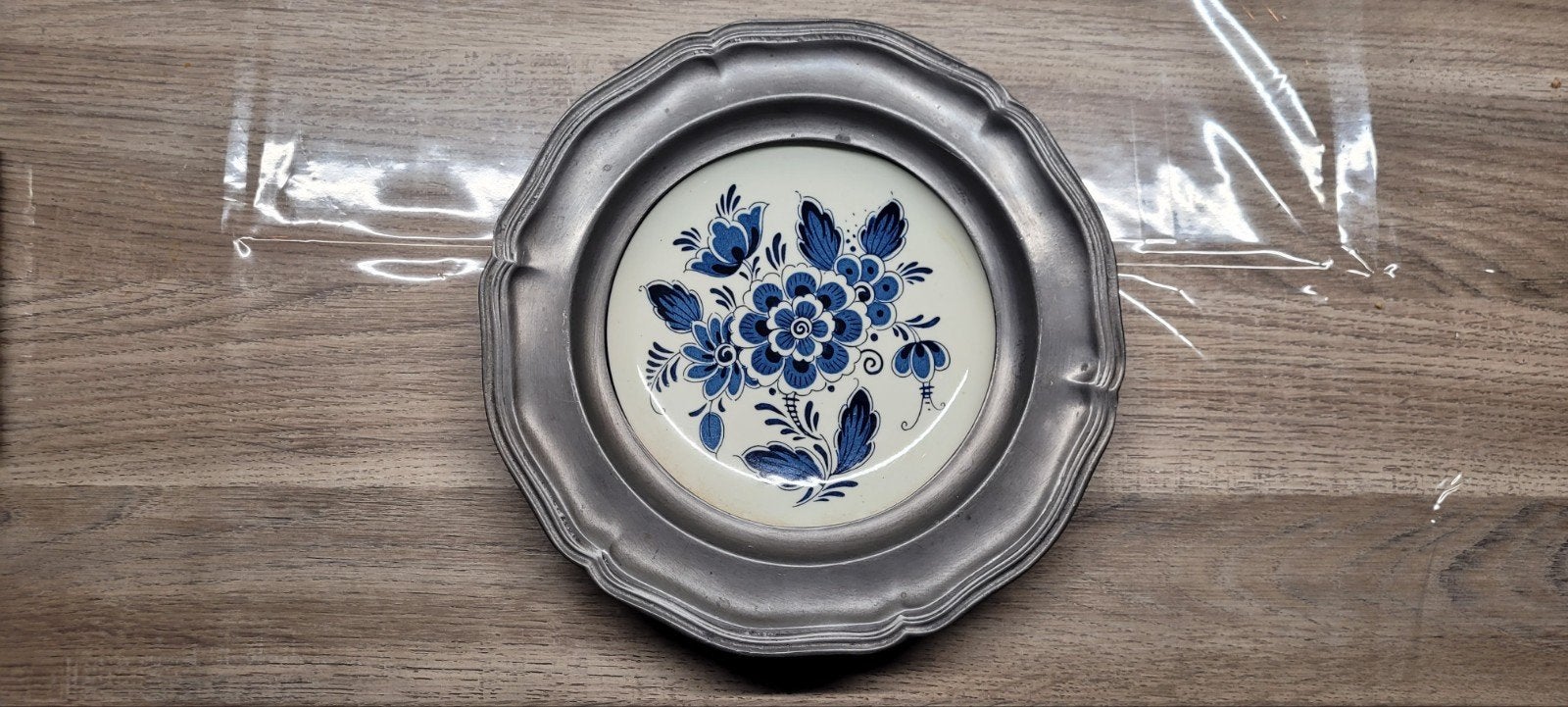 Prachtig Delfts Blauw Wandbord Royal Goedewaagen in Tin, Ophalen of Verzenden
