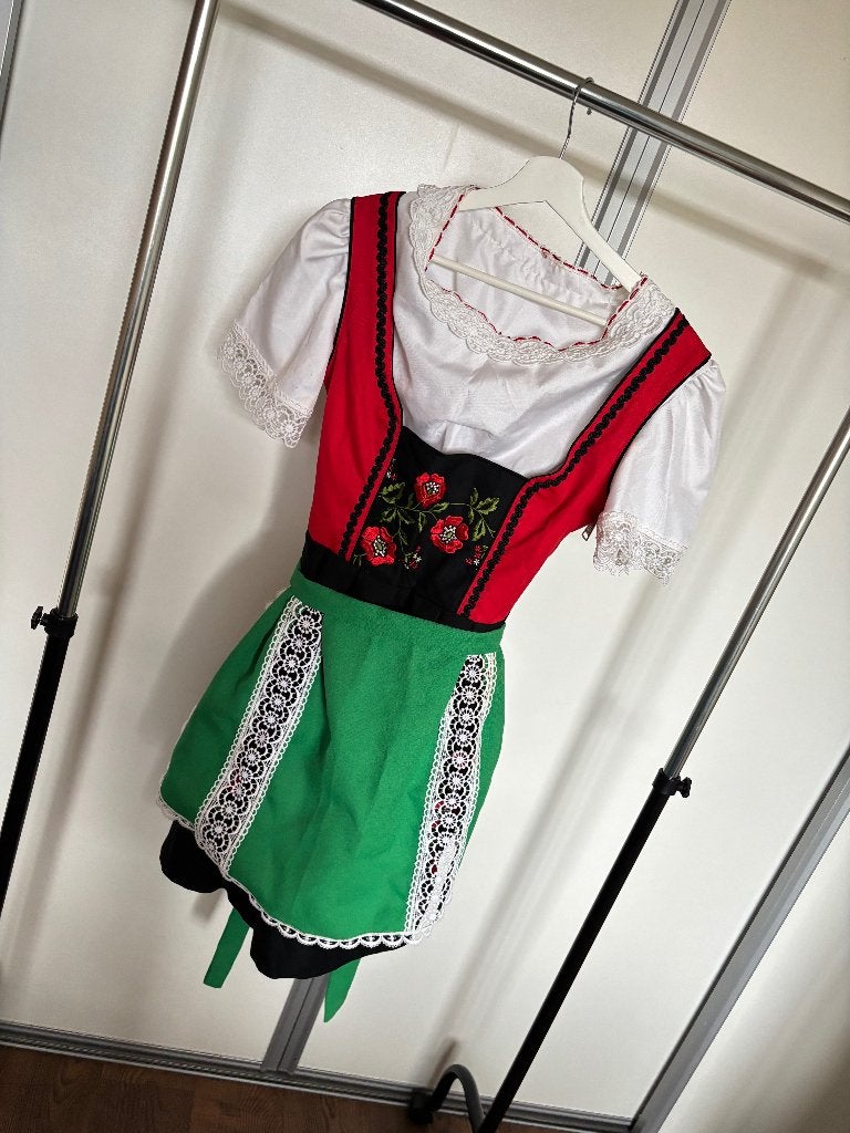 Traditionele Dirndl Jurk - Maat M, Maat 38/40 (M), Overige typen, Meerkleurig, Ophalen of Verzenden