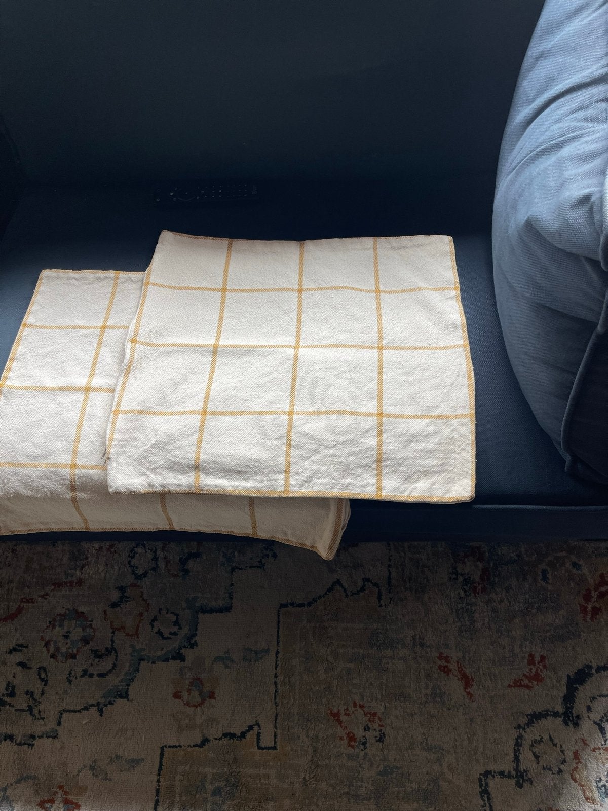 Kussenhoesjes 50x50 met rits, fris gewassen, Gebruikt, Meerkleurig, Vierkant, Kussenhoes