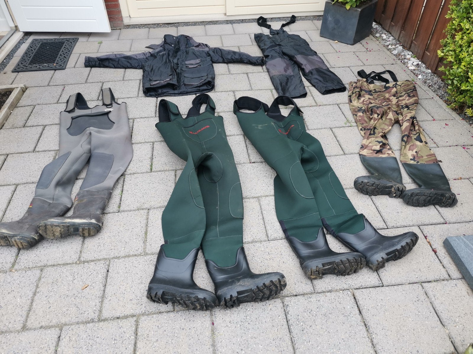 Waadpakken waadpak maten 2x 41 43 45 en winddicht pak maat L, Ophalen of Verzenden, Kleding