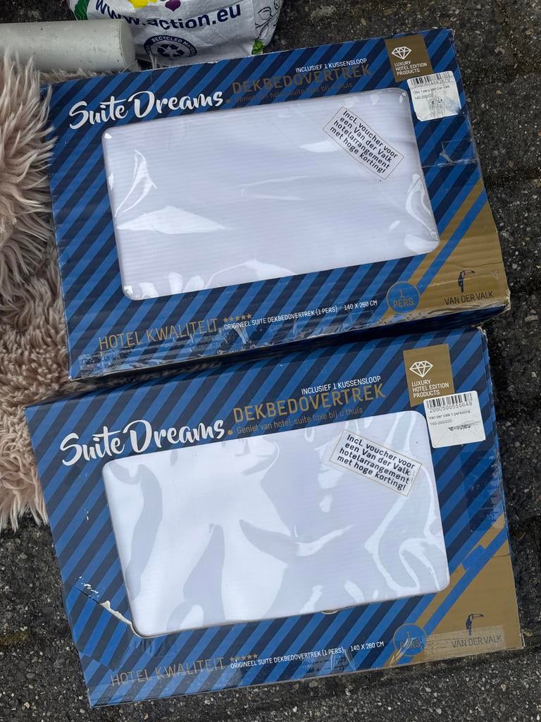 Suite Dreams Dekbedovertrek 1-persoons Hotel Kwaliteit, Eenpersoons, Wit, Dekbedovertrek, Nieuw