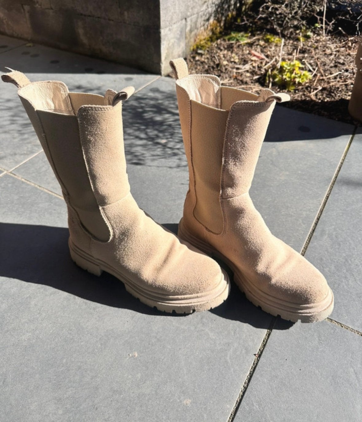 Post Xchange beige chelsea boots, Beige, Lage of Enkellaarzen, Ophalen of Verzenden, Zo goed als nieuw