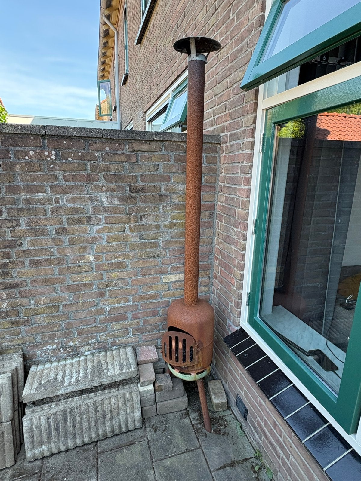GRATIS Rustieke vuurton voor sfeervolle avonden, Ophalen, Gebruikt, Vuurton