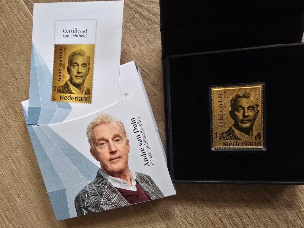 Gouden postzegel André van Duijn, Postzegels en Munten, Postzegels | Nederland, Ophalen of Verzenden, Na 1940, Postfris