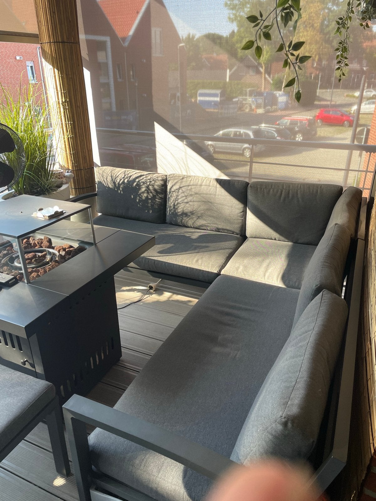 Garden Impressions Loungeset met vuurtafel, Ophalen, 5 zitplaatsen, Aluminium, Zo goed als nieuw