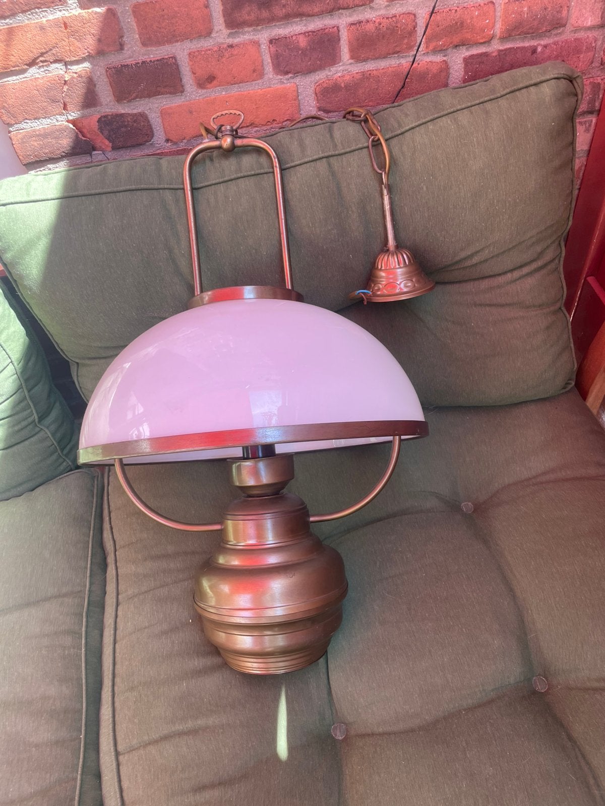 Antieke hanglamp, Ophalen, Overige typen, Zo goed als nieuw, Goud