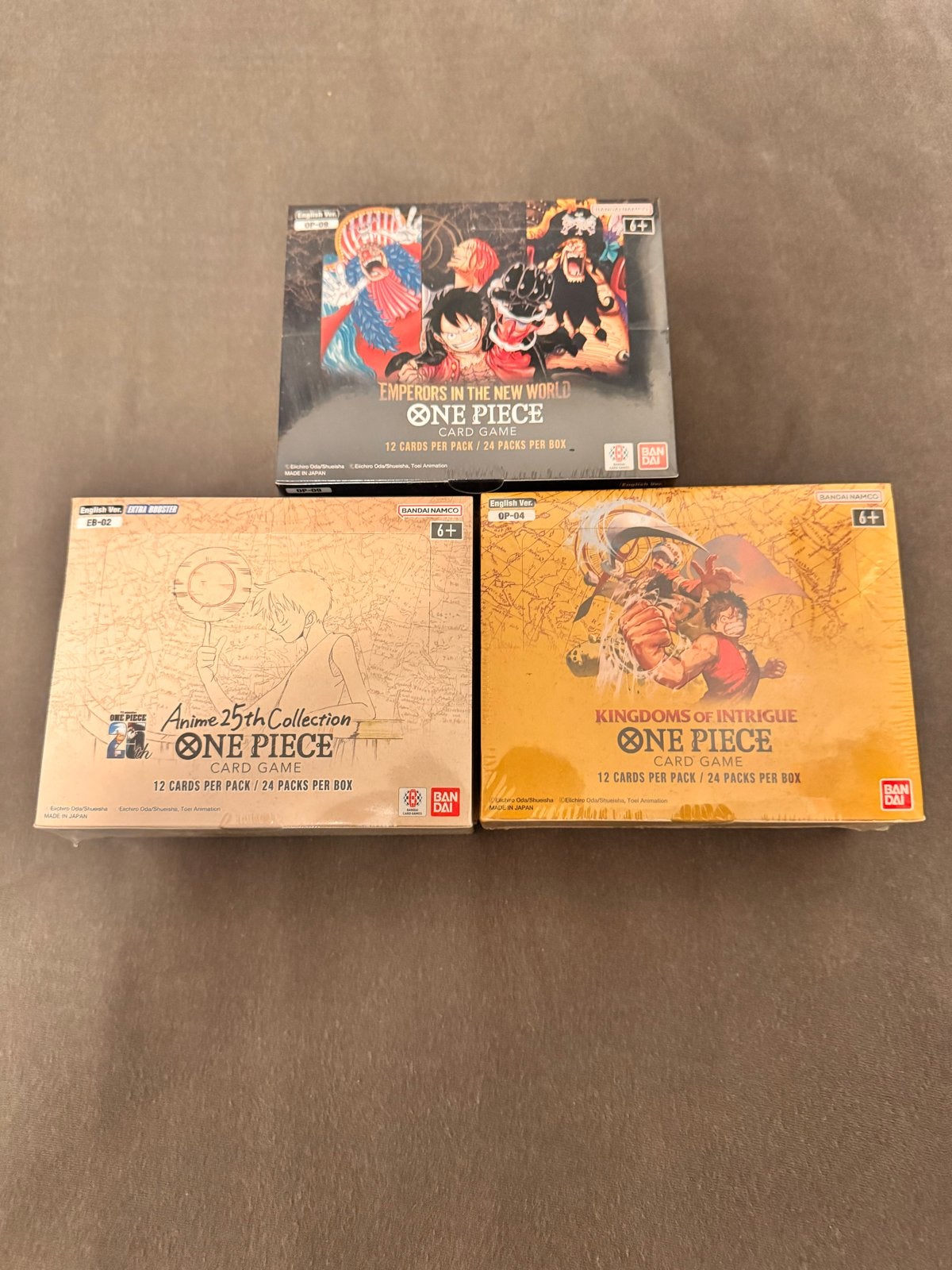 One Piece Card Game Boosterboxen - Diverse sets eb2 op4 op9, Ophalen of Verzenden, Nieuw, Boosterbox