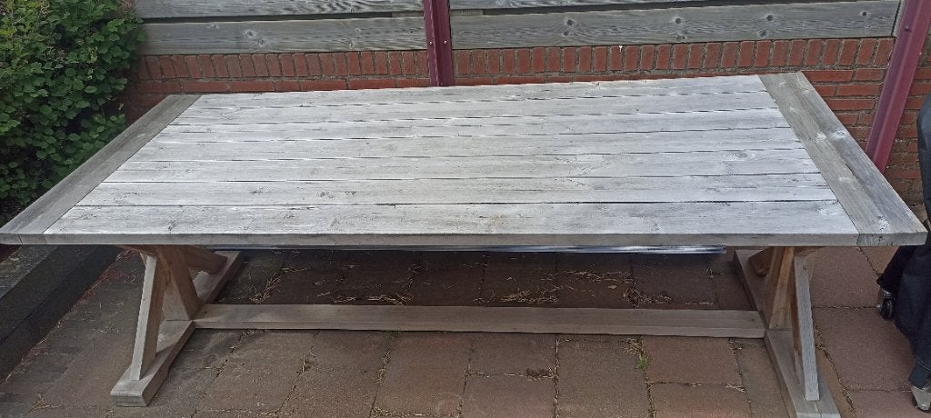 Teakhouten tuintafel, Tuin en Terras, Ophalen, Zo goed als nieuw, Rechthoekig, Teakhout