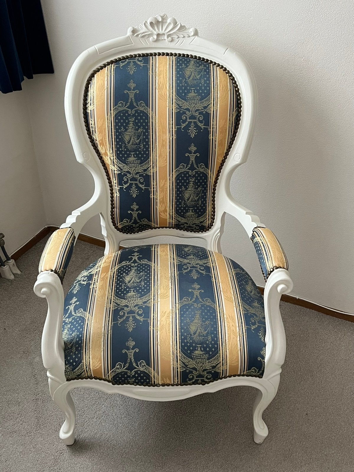 Queen Ann fateuil, Ophalen, Barok, Minder dan 75 cm, Zo goed als nieuw