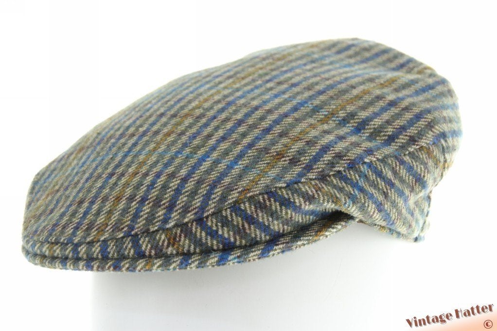 Vintage flatcap Platte pet Strathanan blauw groen wol mix 56, Kleding | Heren, Hoeden en Petten, Strathanan, Ophalen of Verzenden