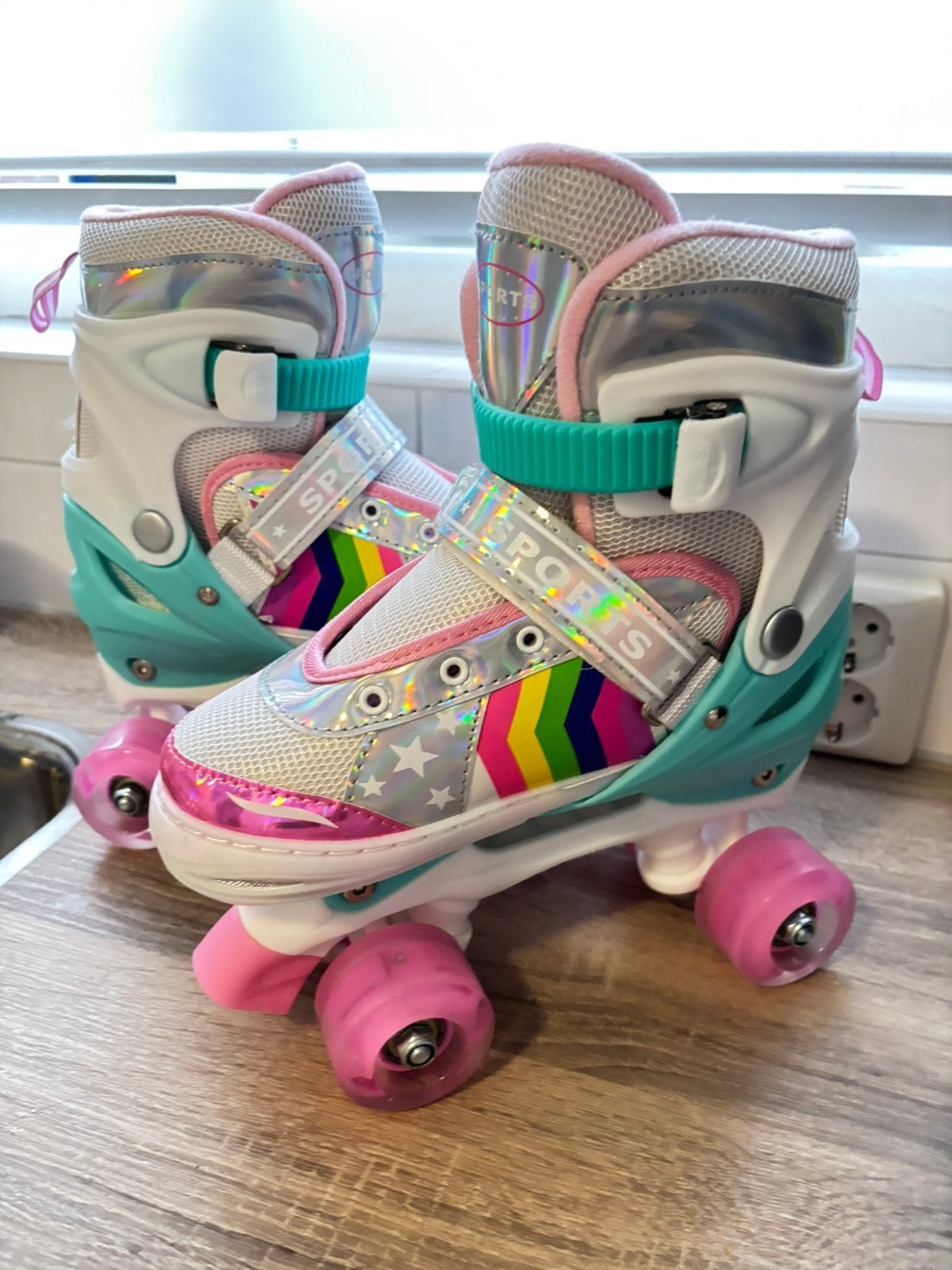 Rolschaatsen jongen&meisje, Ophalen of Verzenden, Verstelbaar, Zo goed als nieuw