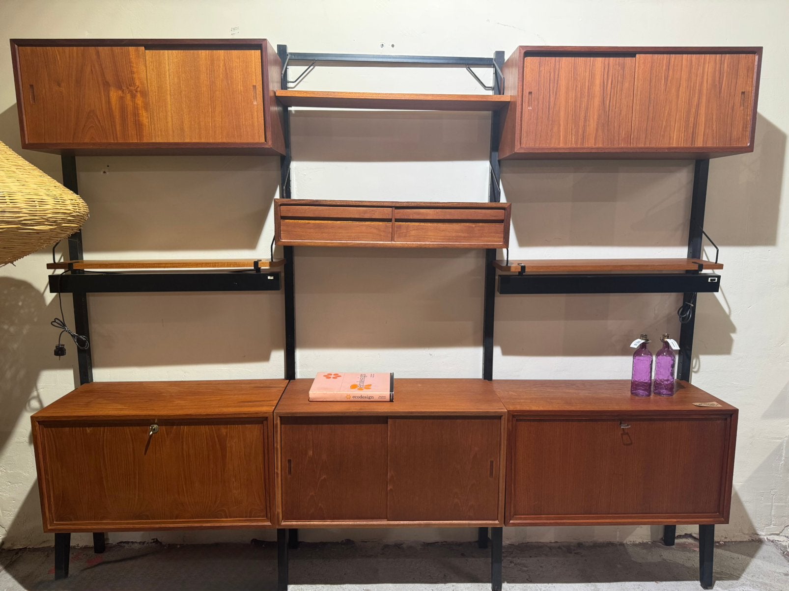 Poul Cadovius by Royal System vintage modulair wandsysteem, Gebruikt, Teakhout, 200 cm of meer, Ophalen of Verzenden