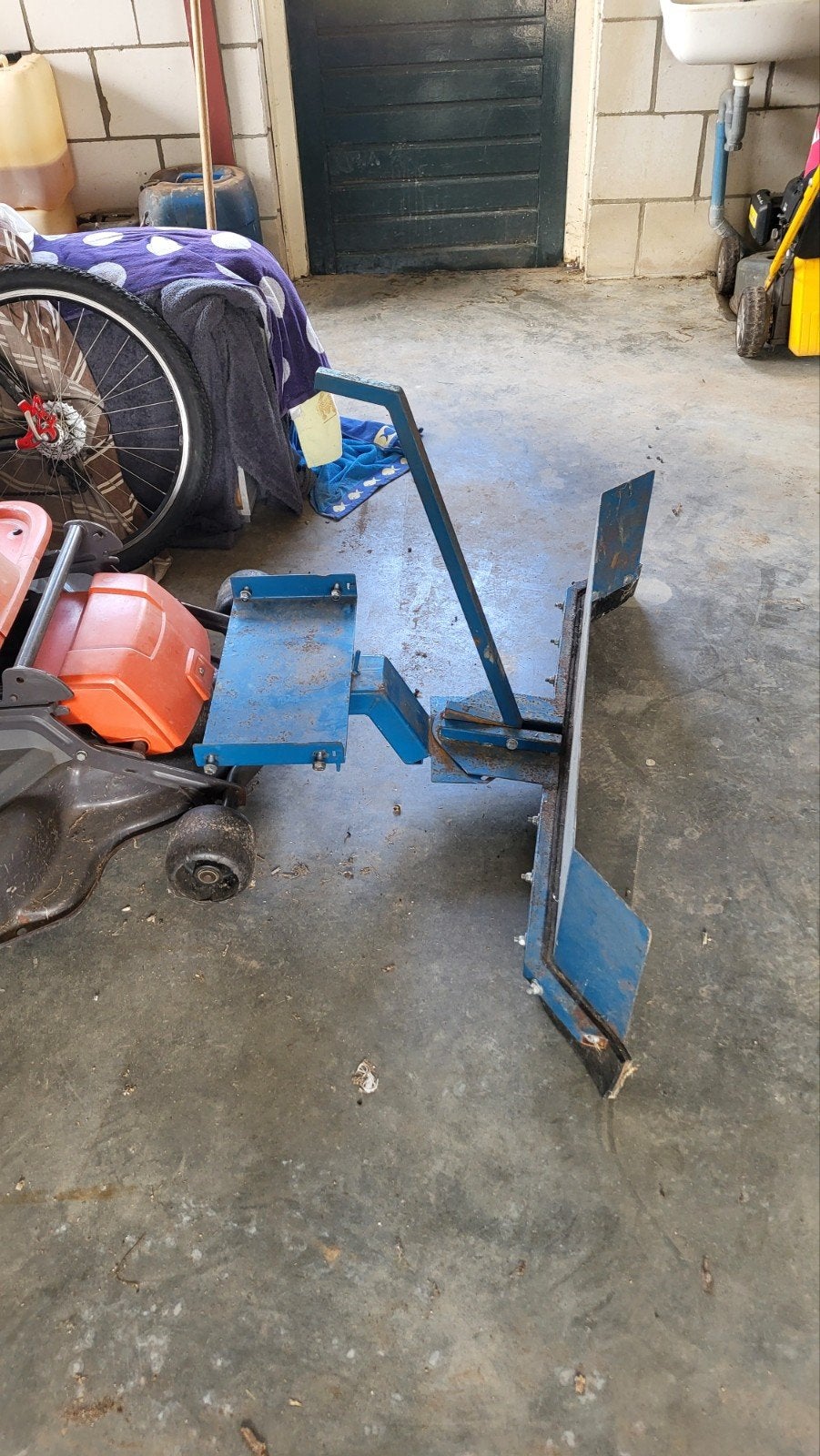 Husqvarna rider sneeuwschuif met rubber rand., Ophalen, Gebruikt, 50 cm of meer, Husqvarna