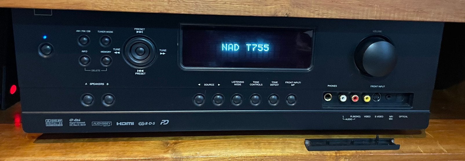 NAD T755 AV  surround receiver, Ophalen, Gebruikt, 60 tot 120 watt, Overige merken