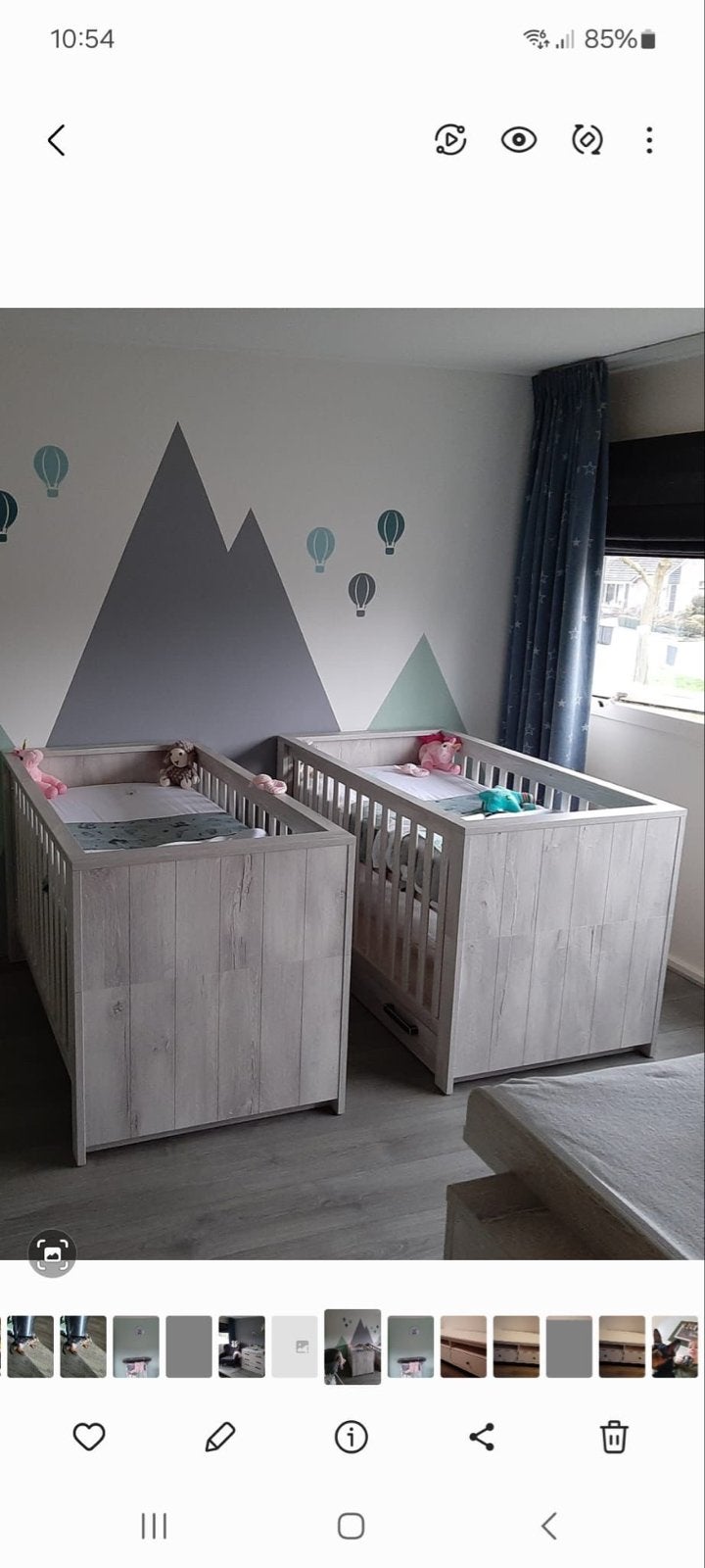 Kidsmill sem nautic 2 kinderbedden met commode, Ophalen, Zo goed als nieuw, Ledikant