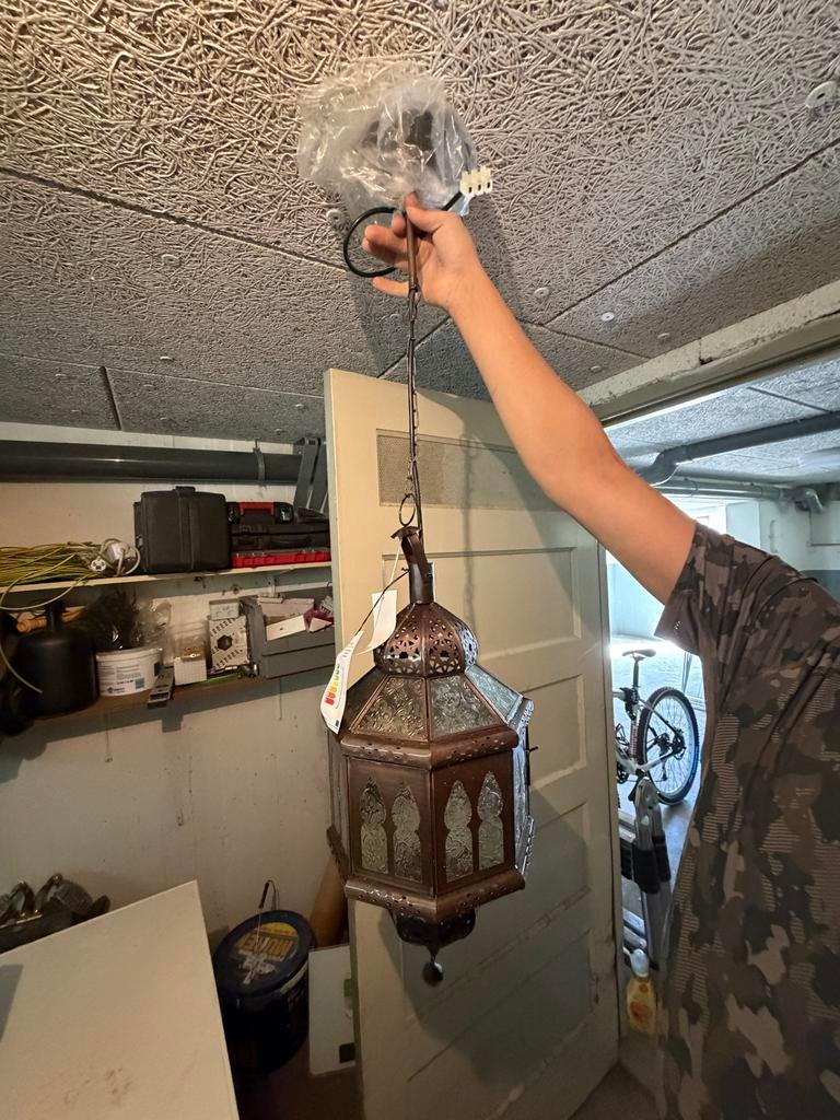 Nieuwe Arabische lampen met ketting en aansluiting, Huis en Inrichting, Lampen | Hanglampen, Ophalen of Verzenden, Nieuw, Metaal