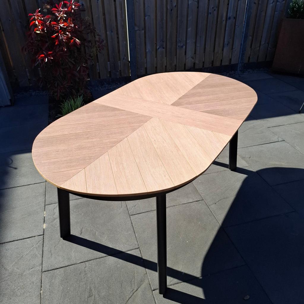 Mooie tuintafel z.g.a.n, Ophalen, Zo goed als nieuw, Ovaal, Aluminium