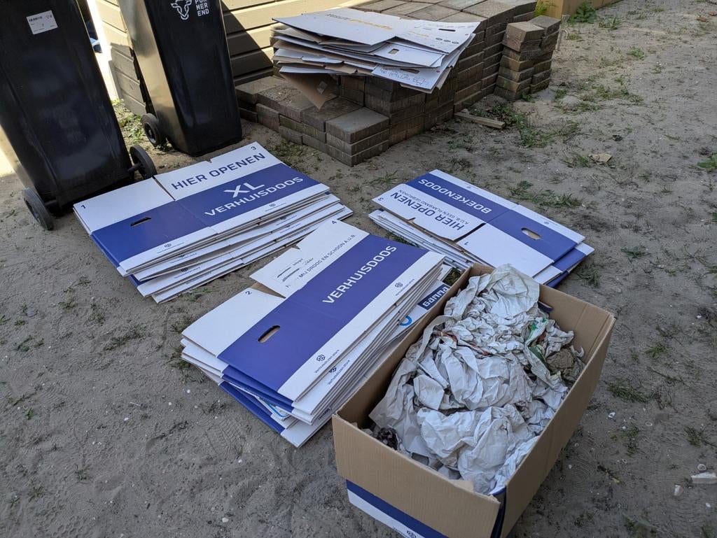 24 verhuisdozen verschillende maten, Doe-het-zelf en Verbouw, Kratten en Dozen, Ophalen of Verzenden, Minder dan 40 cm, Doos, 35 tot 50 cm