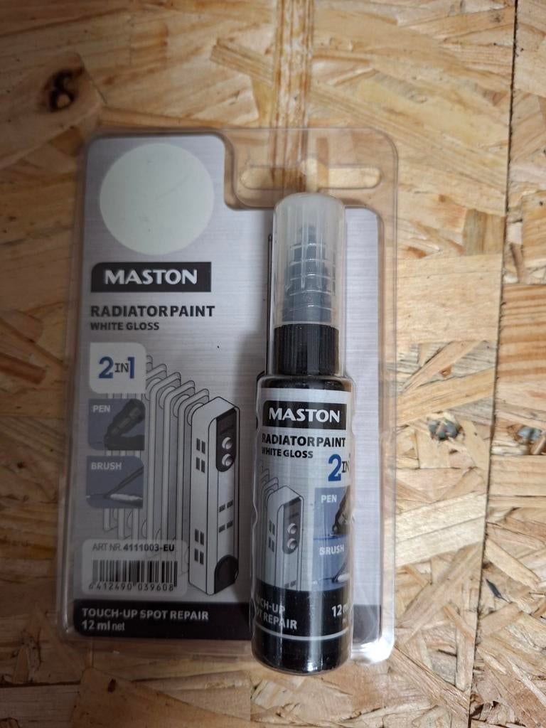 Master Radiator Lak Stift 12ml Wit/Gebroken Wit Nieuw, Ophalen of Verzenden
