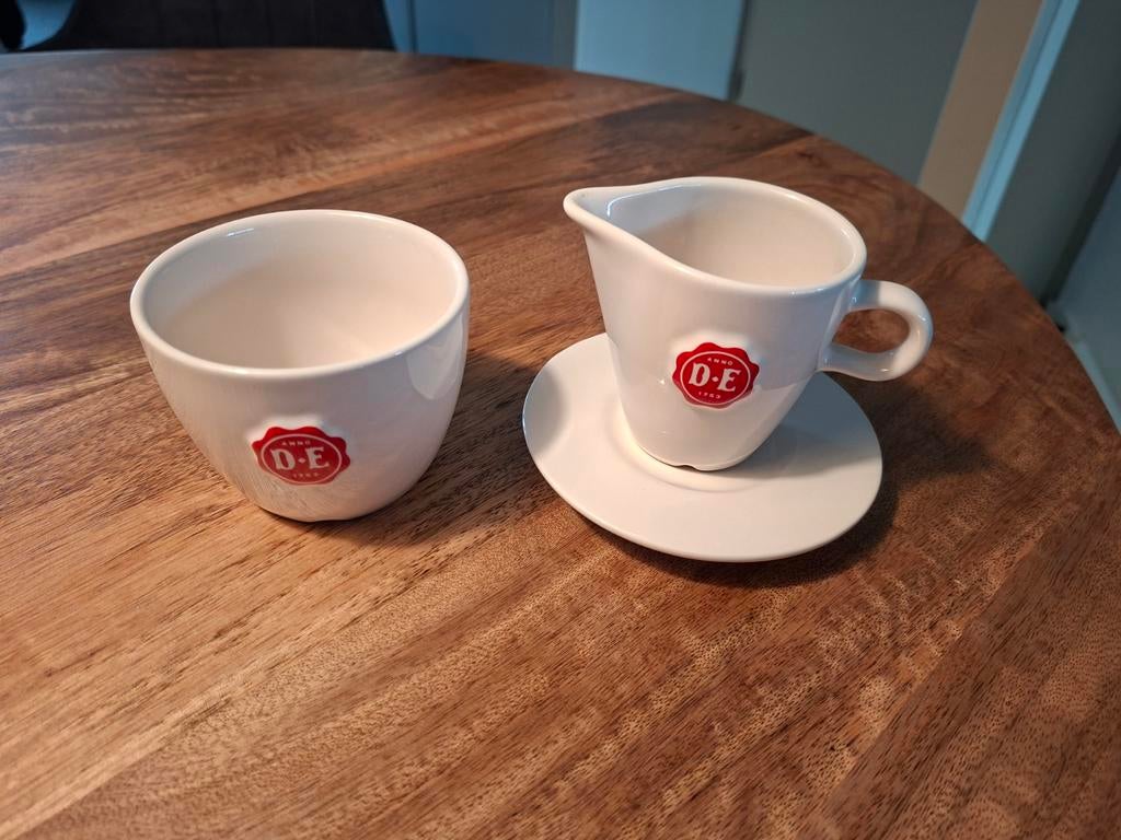 Douwe Egberts Melkkannetje en Suikerpotje - Royal Raja, Ophalen, Keramiek, Overige typen, Zo goed als nieuw