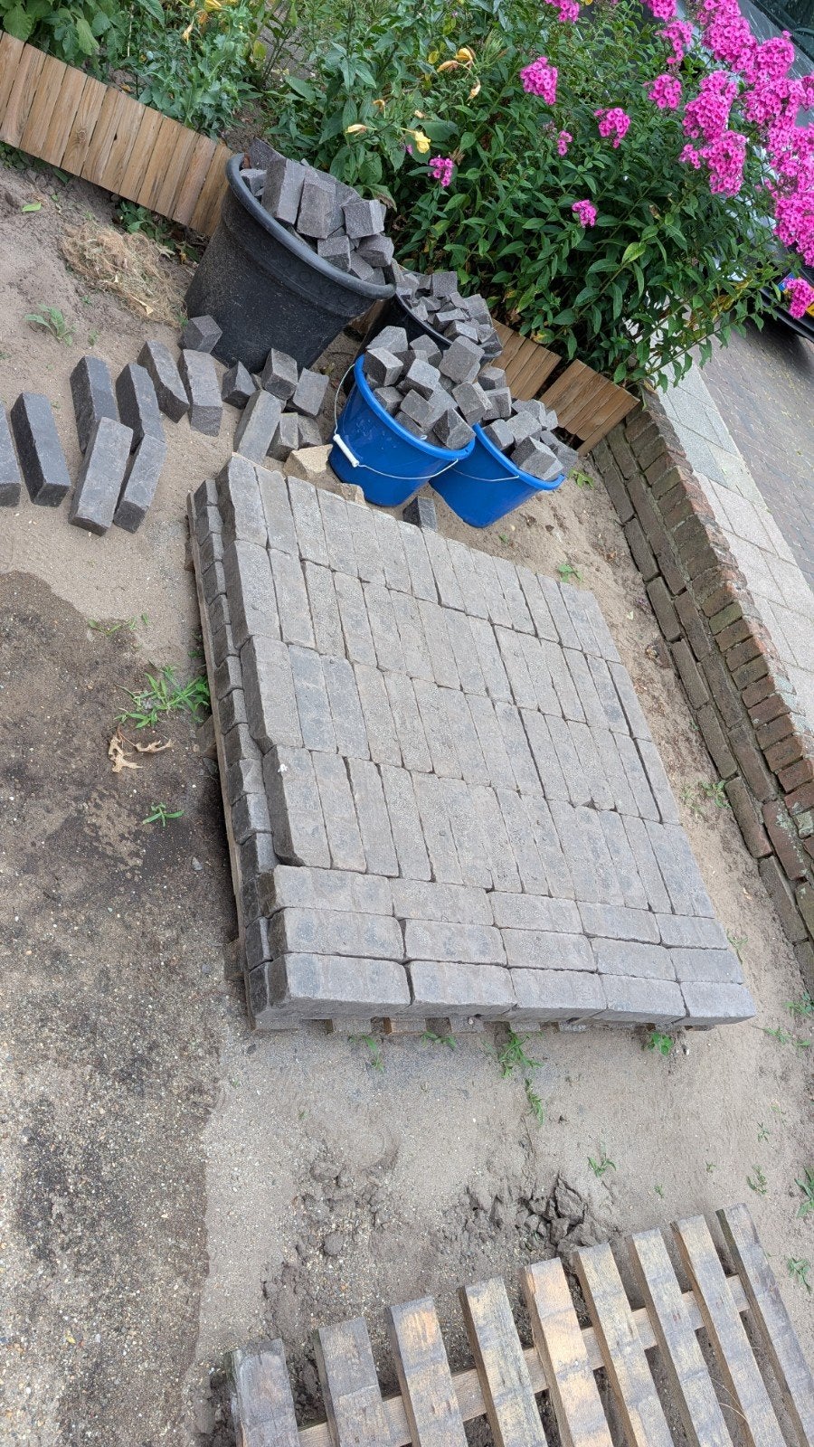 1.5 m² Vandersanden Carbona Antica getrommelde waalformaat, Tuin en Terras, Ophalen, Beton, Klinkers