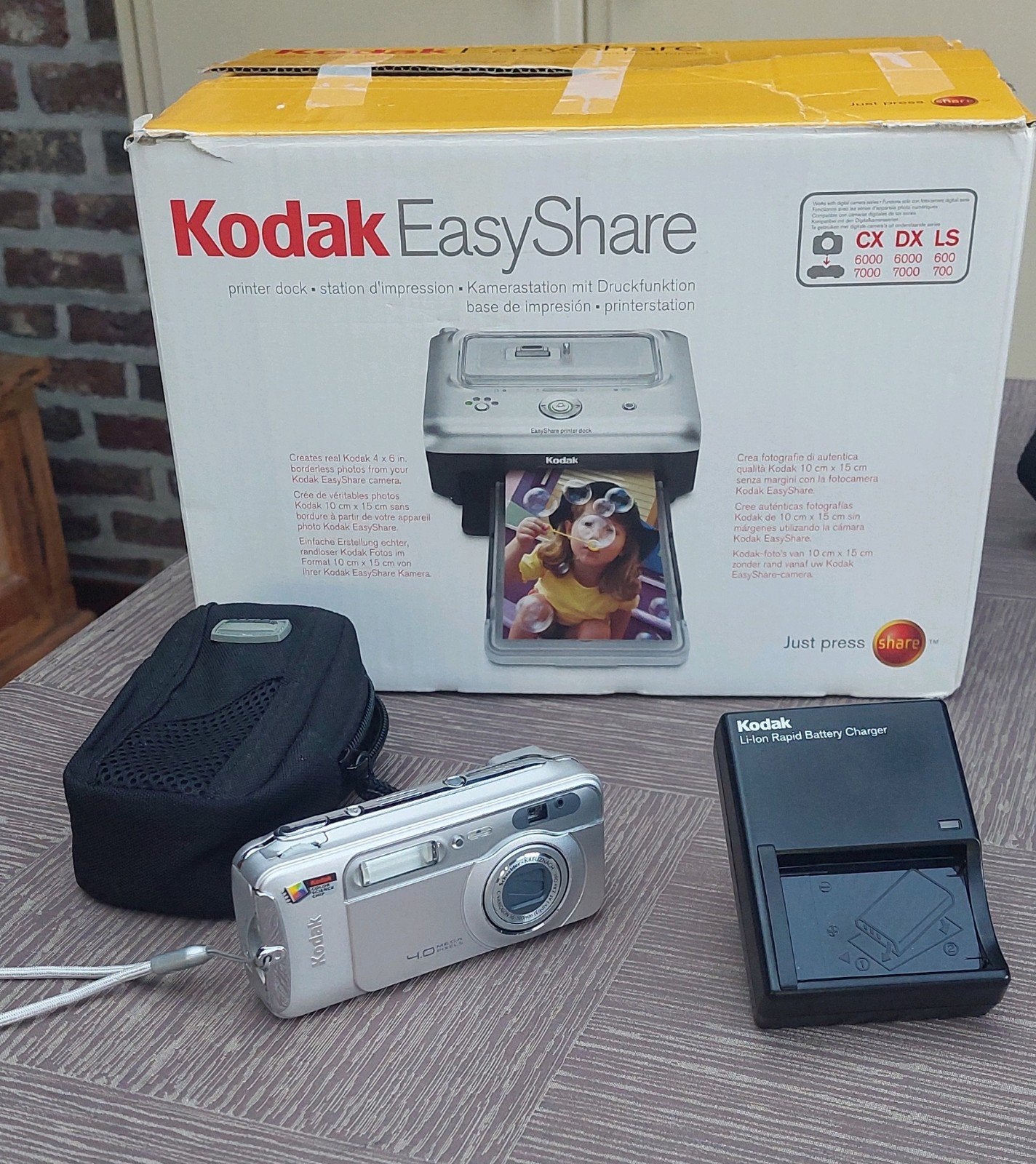 Kodak EasyShare CX7300 Compactcamera met Printer Dock, Ingebouwde flitser, Ophalen of Verzenden, Zo goed als nieuw, Accu