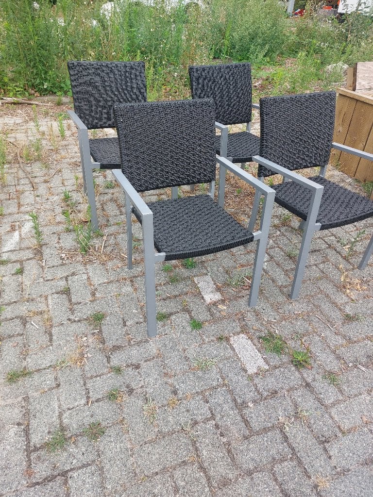 4 tuinstoelen ( 501064 ), Ophalen, Gebruikt, Kunststof
