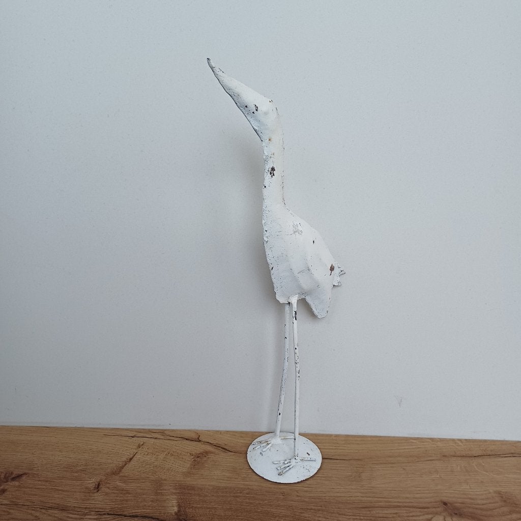 Witte kraanvogel 44 cm, Ophalen of Verzenden, Gebruikt, Dier