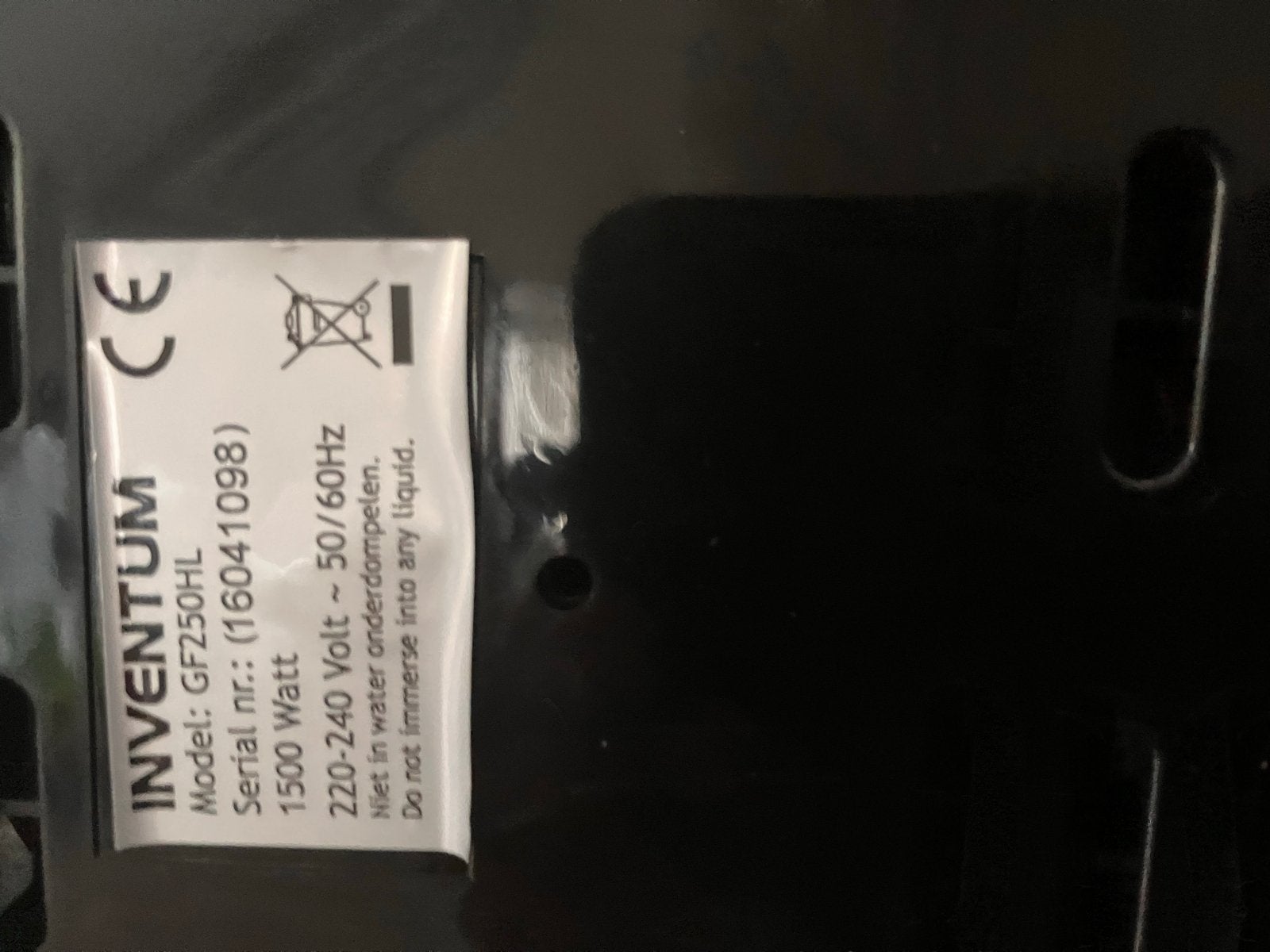 Inventum GF250HL Airfryer - Zo goed als nieuw, Witgoed en Apparatuur, Ophalen of Verzenden, Zo goed als nieuw, Airfryer