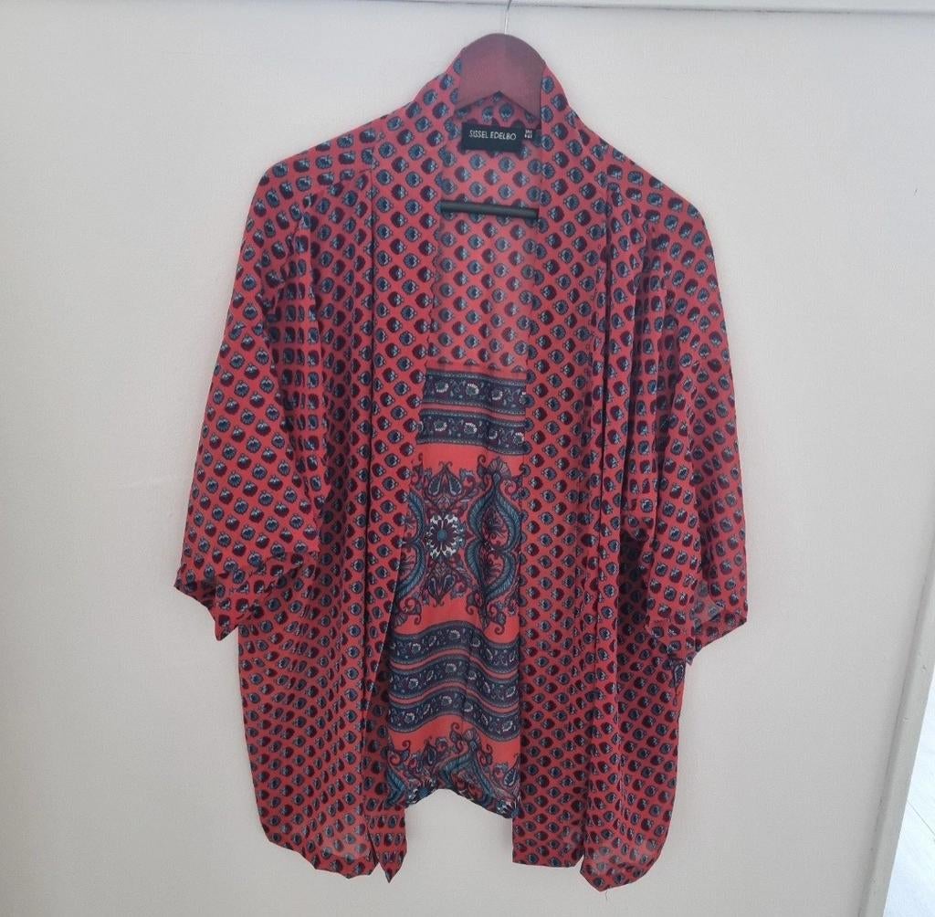 Sissel Edelbo Kimono - One Size - Upcycled Sari - Boho Chic, Sissel Edebo, Ophalen of Verzenden, Zo goed als nieuw, Overige kleuren