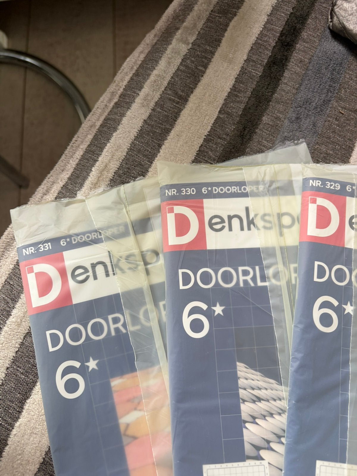 3 Nieuwe Denksports Doorlopers 6 sterren,  v vakantie od, Ophalen of Verzenden, Nieuw, Puzzelboek