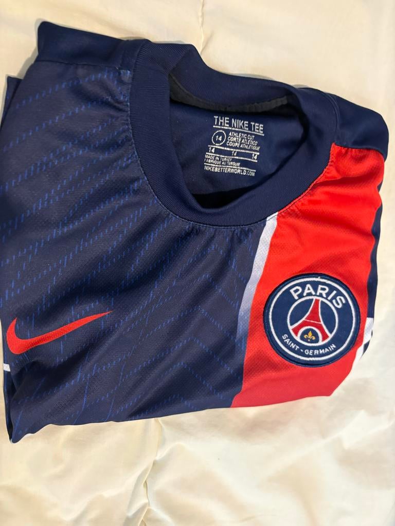 PSG tenue Kylian Mbappé #7 - Goede staat, Blauw, Overige maten, Ophalen of Verzenden, Voetbal