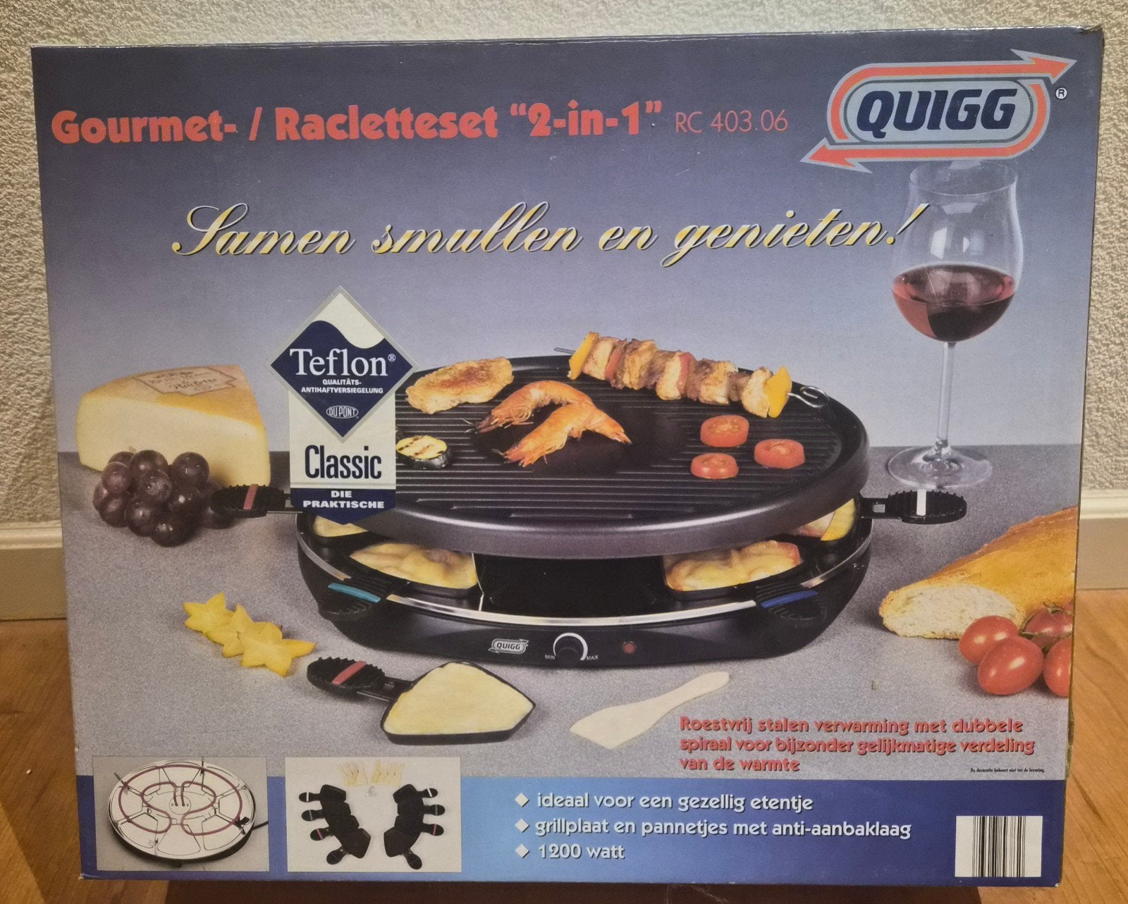 Nieuw in doos: Quigg Gourmet-/Racletteset "2-in-1", Ophalen of Verzenden, Nieuw