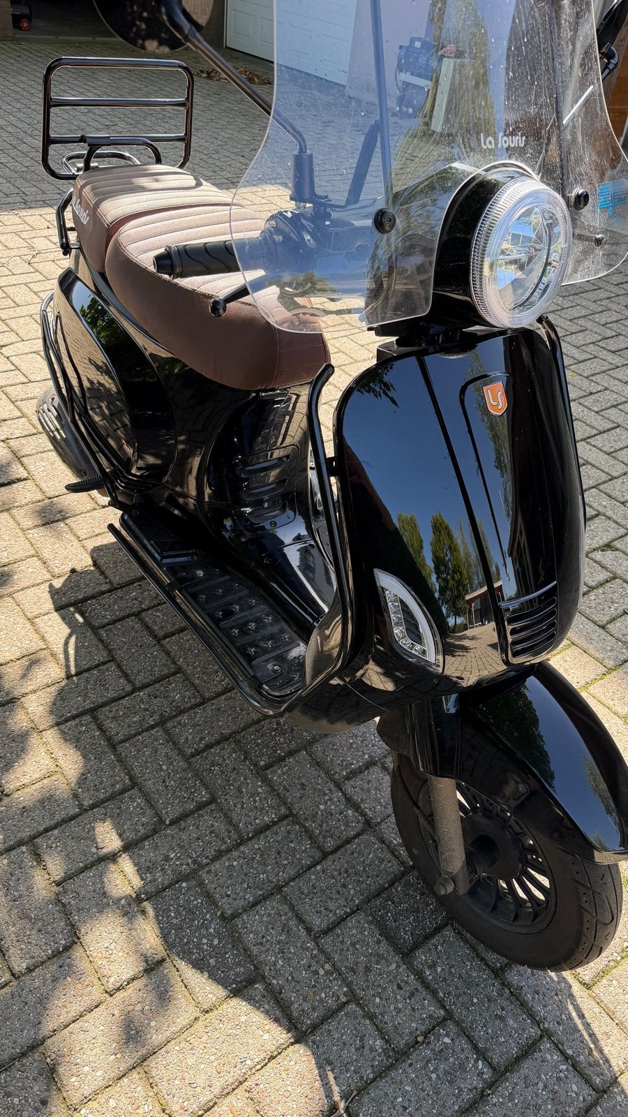 La Souris Scooter - Zwart met bruin zadel, Zo goed als nieuw, Benzine, Ophalen, Overige merken