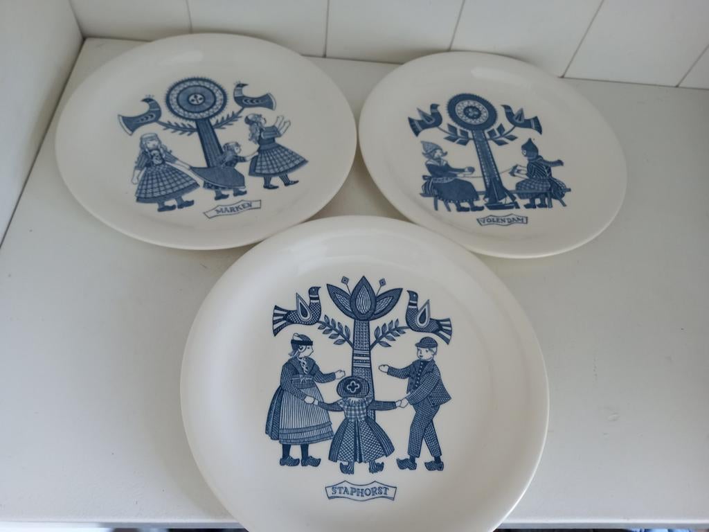 Vintage Klederdracht bordjes Royal sfinx, Ophalen of Verzenden
